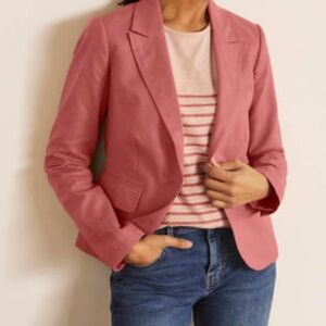 Boden Framlingham Dusty Rose linen blend blazer 10